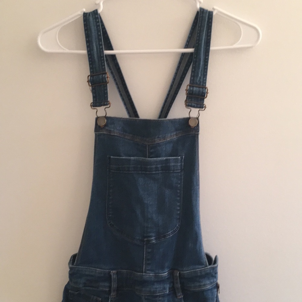 Dark Blue Kendall and Kylie Skinny Jean Overalls